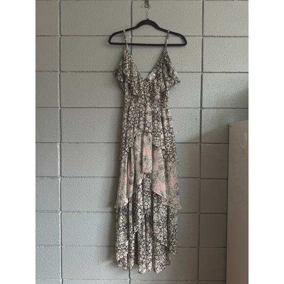 Women's MISA Los Angeles Bohemian Idalia Cold Shoulder Floral Midi Dress size M - Picture 3 of 5